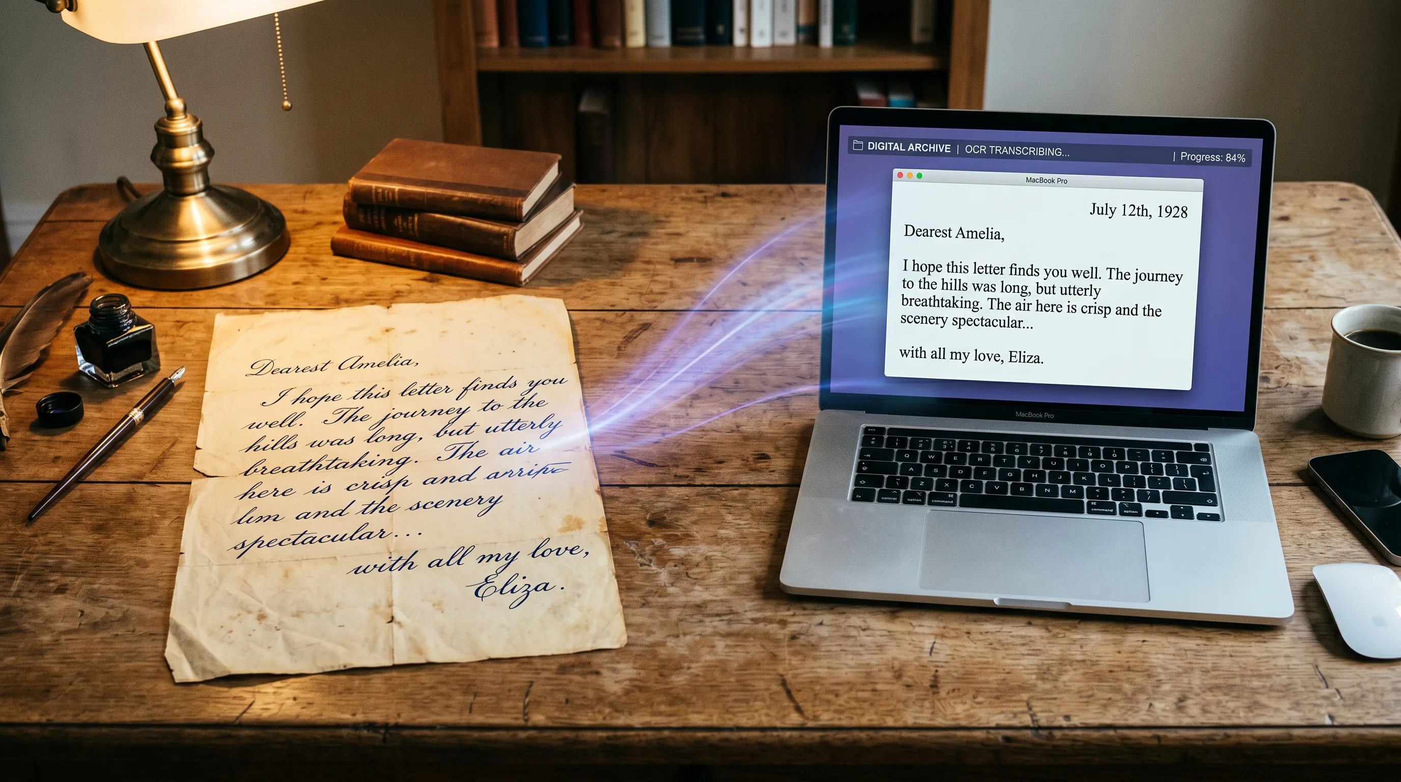 Análise OCR de documentos manuscritos antigos com IA local — preservando sigilo profissional