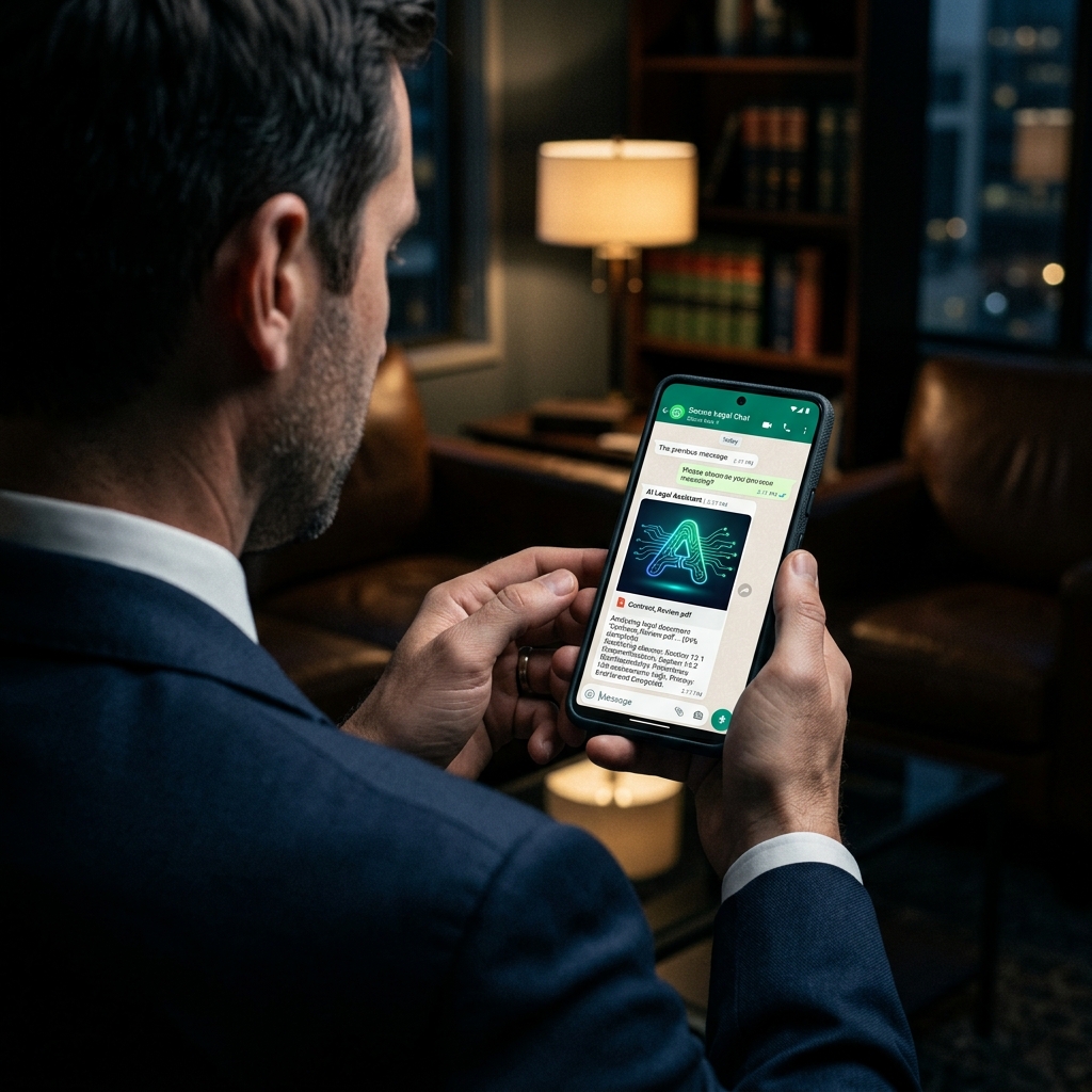 WhatsApp logo integrado a um ecossistema de inteligência artificial de alta tecnologia